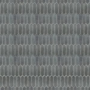 Altair MYLG10-BK Windey 11 1/4 Inch x 10 7/8 Inch Hexagon Laminated Glass Mosaic Wall Tile, Black