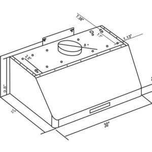 Cavaliere Range Hood AP238-PS13 Under Cabinet