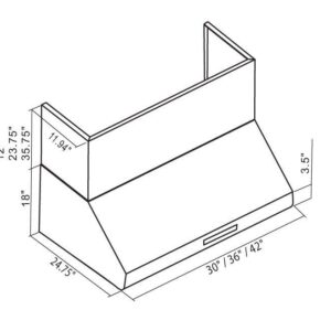 Cavaliere Range Hood AP238-PS83-30 Under Cabinet Wall Mount