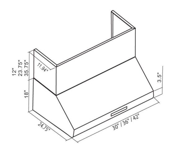 Cavaliere Range Hood AP238-PS83-30 Under Cabinet Wall Mount