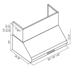 Cavaliere AP238-PS85 Under Cabinet Wall Mount Range Hood