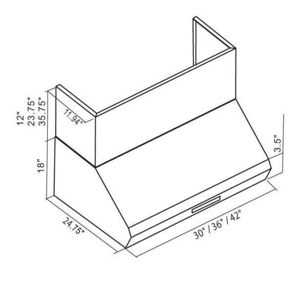 Cavaliere AP238-PS85 Under Cabinet Wall Mount Range Hood