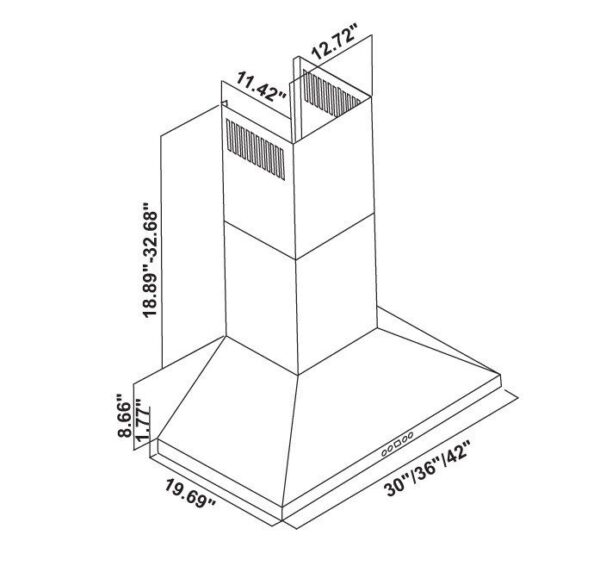 Cavaliere Range Hood AP238-PSF-30 Wall Mounted