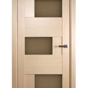 "Dominika" Bleached Oak Interior Door with Bronze Glass