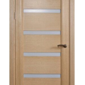 "Tokyo" White Oak Interior Door with Frozen Glass