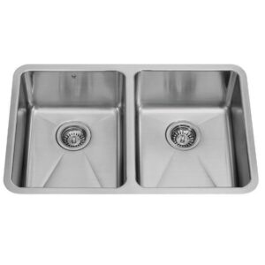 Vigo VG2918 29-inch Undermount Stainless Steel 18 Gauge Double Bowl Kitchen Sink