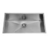 Vigo VG3019BK1 30 Inch Single Basin Undermount Stainless Steel Kitchen Sink with Sink Grid and Basket Strainer