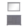 Dukes 48 in. W x 22 in. D Dark Grey Double Bath Vanity and 46 in. Mirror