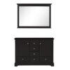 Dukes 48 in. W x 22 in. D Espresso Double Bath Vanity and 46 in. Mirror