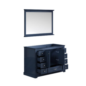 Dukes 48 in. W x 22 in. D Navy Blue Single Bath Vanity and 46 in. Mirror