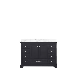 Dukes 48 in. W x 22 in. D Espresso Single Bath Vanity and Carrara Marble Top