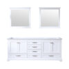 Dukes 80 in. W x 22 in. D White Double Bath Vanity and 30 in. Mirrors