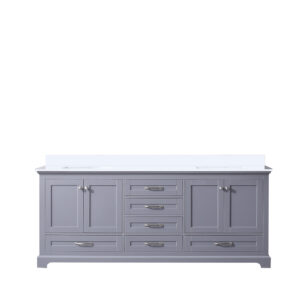 Dukes 80 in. W x 22 in. D Dark Grey Double Bath Vanity and Cultured Marble Top