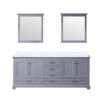 Dukes 80 in. W x 22 in. D Dark Grey Double Bath Vanity, Cultured Marble Top, and 30 in. Mirrors