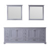 Dukes 84 in. W x 22 in. D Dark Grey Double Bath Vanity and 34 in. Mirrors