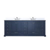 Dukes 84 in. W x 22 in. D Navy Blue Double Bath Vanity, White Quartz Top, and Faucet Set