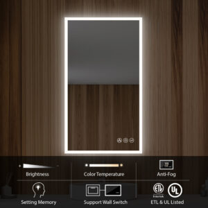 Blossom Beta - 21" LED Mirror Frosted Sides