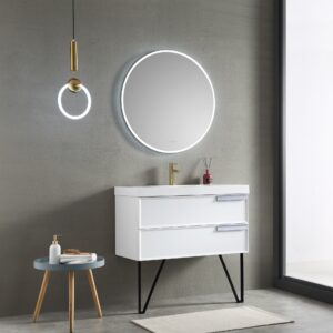 Blossom Orion - 32" Round LED Mirror Frosted Side