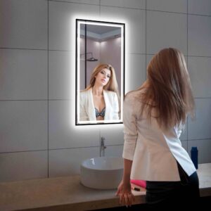 Blossom Stellar - 18" LED Mirror Matte Black Frame