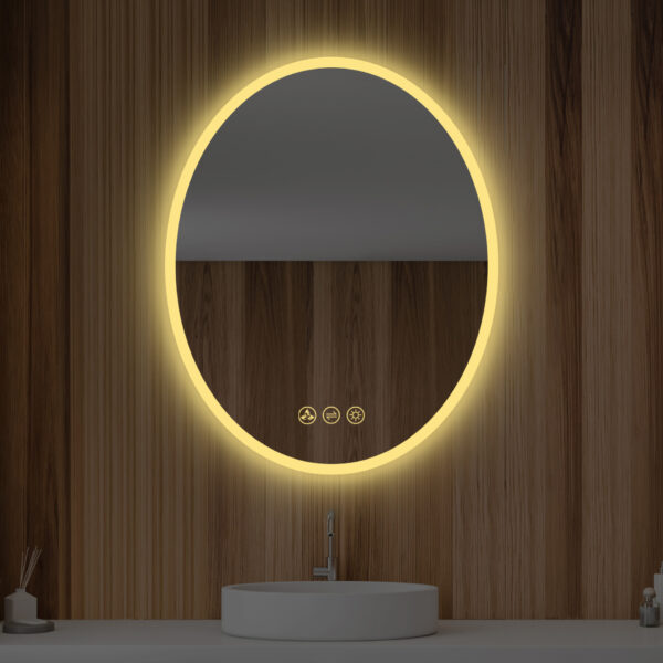 Blossom Oval - 20'' LED Mirror Frosted Side