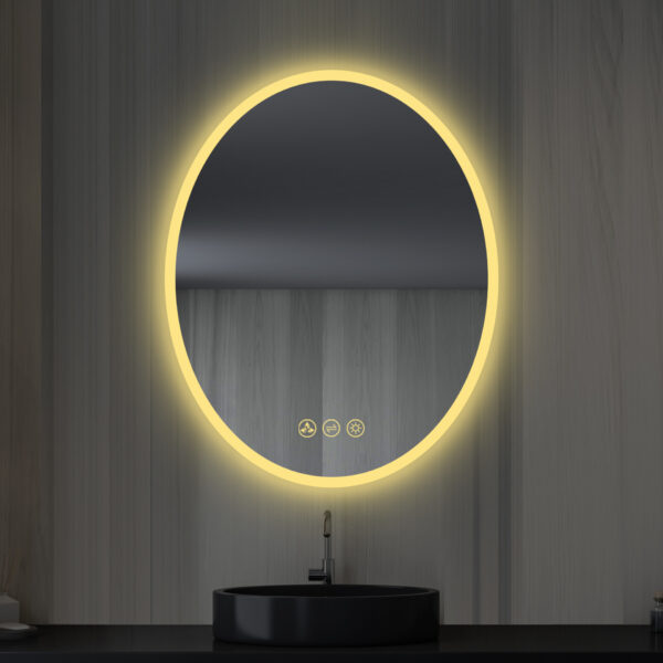 Blossom Oval - 20'' LED Mirror Frosted Side