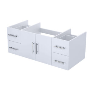 Geneva 48 in. W x 22 in. D Glossy White Bath Vanity