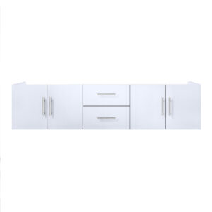 Geneva 72 in. W x 22 in. D Glossy White Double Bath Vanity