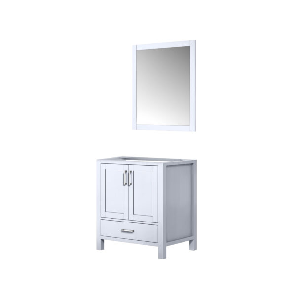 Jacques 30 in. W x 22 in. D White Bath Vanity and 28 in. Mirror