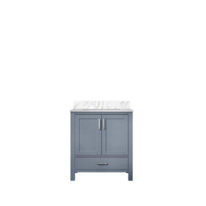 Jacques 30 in. W x 22 in. D Dark Grey Bath Vanity and Carrara Marble Top