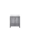 Jacques 30 in. W x 22 in. D Distressed Grey Bath Vanity and Cultured Marble Top