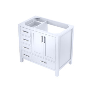 Jacques 36 in. W x 22 in. D Right Offset White Bath Vanity