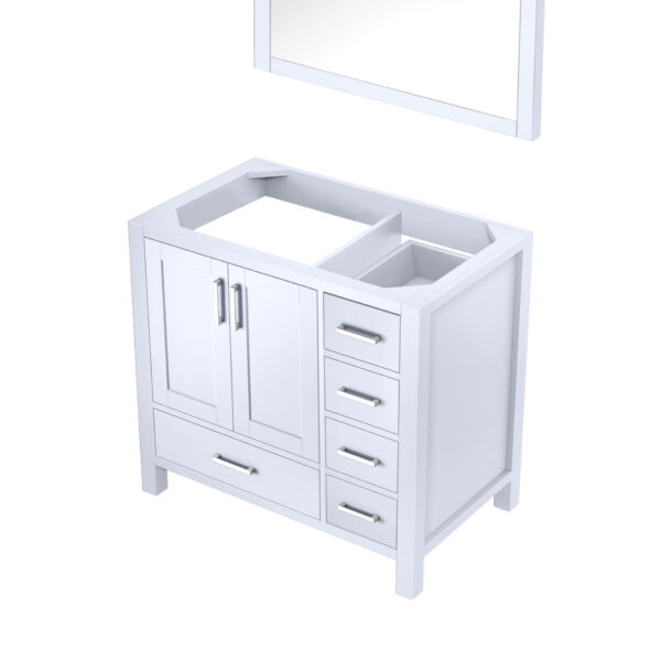 Jacques 36 in. W x 22 in. D Left Offset White Bath Vanity and 34 in. Mirrors