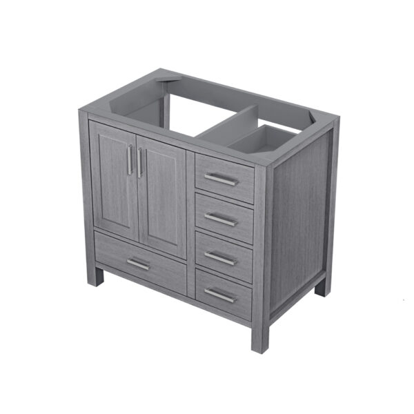 Jacques 36 in. W x 22 in. D Left Offset Distressed Grey Bath Vanity