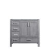 Jacques 36 in. W x 22 in. D Right Offset Distressed Grey Bath Vanity