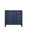 Jacques 36 in. W x 22 in. D Left Offset Navy Blue Bath Vanity