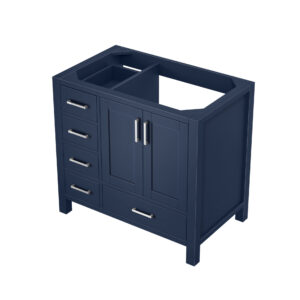 Jacques 36 in. W x 22 in. D Left Offset Navy Blue Bath Vanity