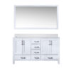 Jacques 60 in. W x 22 in. D White Bath Vanity, Cultured Marble Top, and 58 in. Mirror