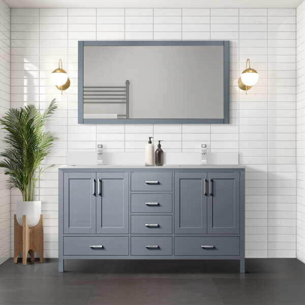 Jacques 72 in. W x 22 in. D Dark Grey Bath Vanity and Cultured Marble Top