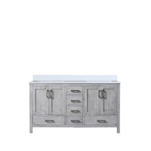 Jacques 60 in. W x 22 in. D Distressed Grey Bath Vanity and Cultured Marble Top