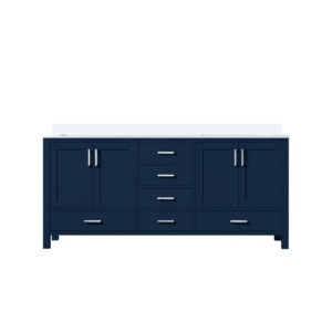 Jacques 72 in. W x 22 in. D Navy Blue Bath Vanity and Cultured Marble Top