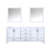 Jacques 80 in. W x 22 in. D White Double Bath Vanity and 30 in. Mirrors