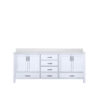 Jacques 80 in. W x 22 in. D White Bath Vanity and Cultured Marble Top