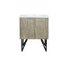 Lancy 30W x 20D Rustic Acacia Bath Vanity and Cultured Marble Top