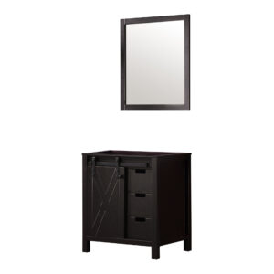 Marsyas 30W x 22D Brown Bath Vanity and 28Mirror