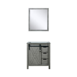 Marsyas 30W x 22D Ash Grey Bath Vanity and 28Mirror