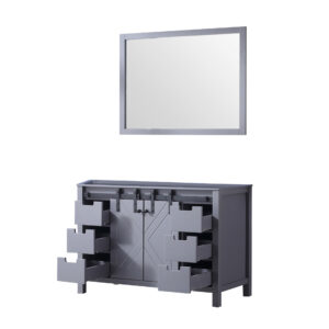 Marsyas 48W x 22D Dark Grey Bath Vanity and 44Mirror