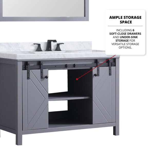 Marsyas 48W x 22D Dark Grey Bath Vanity and 44Mirror