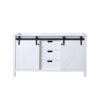 Marsyas 60W x 22D White Double Bath Vanity