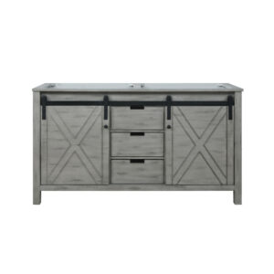 Marsyas 60W x 22D Ash Grey Double Bath Vanity