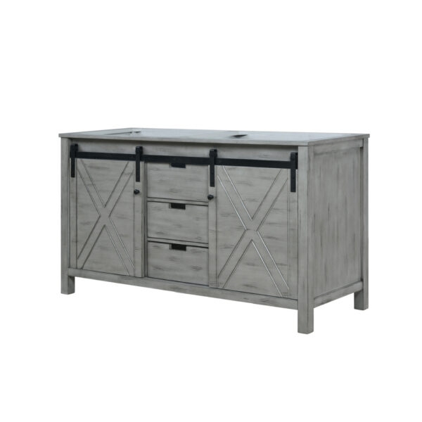 Marsyas 60W x 22D Ash Grey Double Bath Vanity